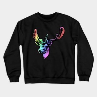 Deer Neon DJ Cool and Funny Crewneck Sweatshirt